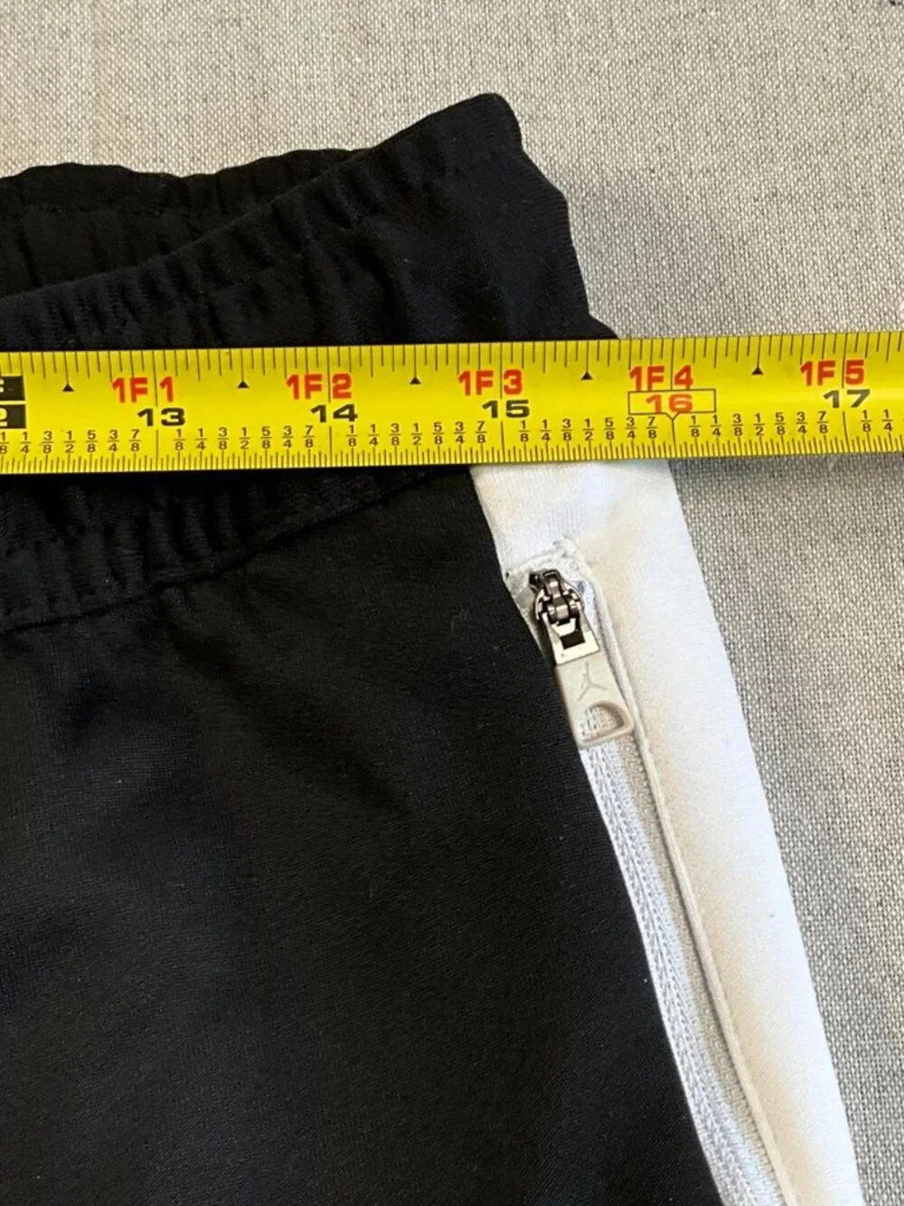 Mens Jordan Dri Fit Black White Athletic Track Pant Joggers (Medium)